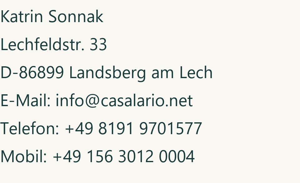 Name, Anschrift, E-Mail und Telefonnummern der Anbieterin als Grafik